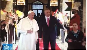 Irak papa recibido por presidente