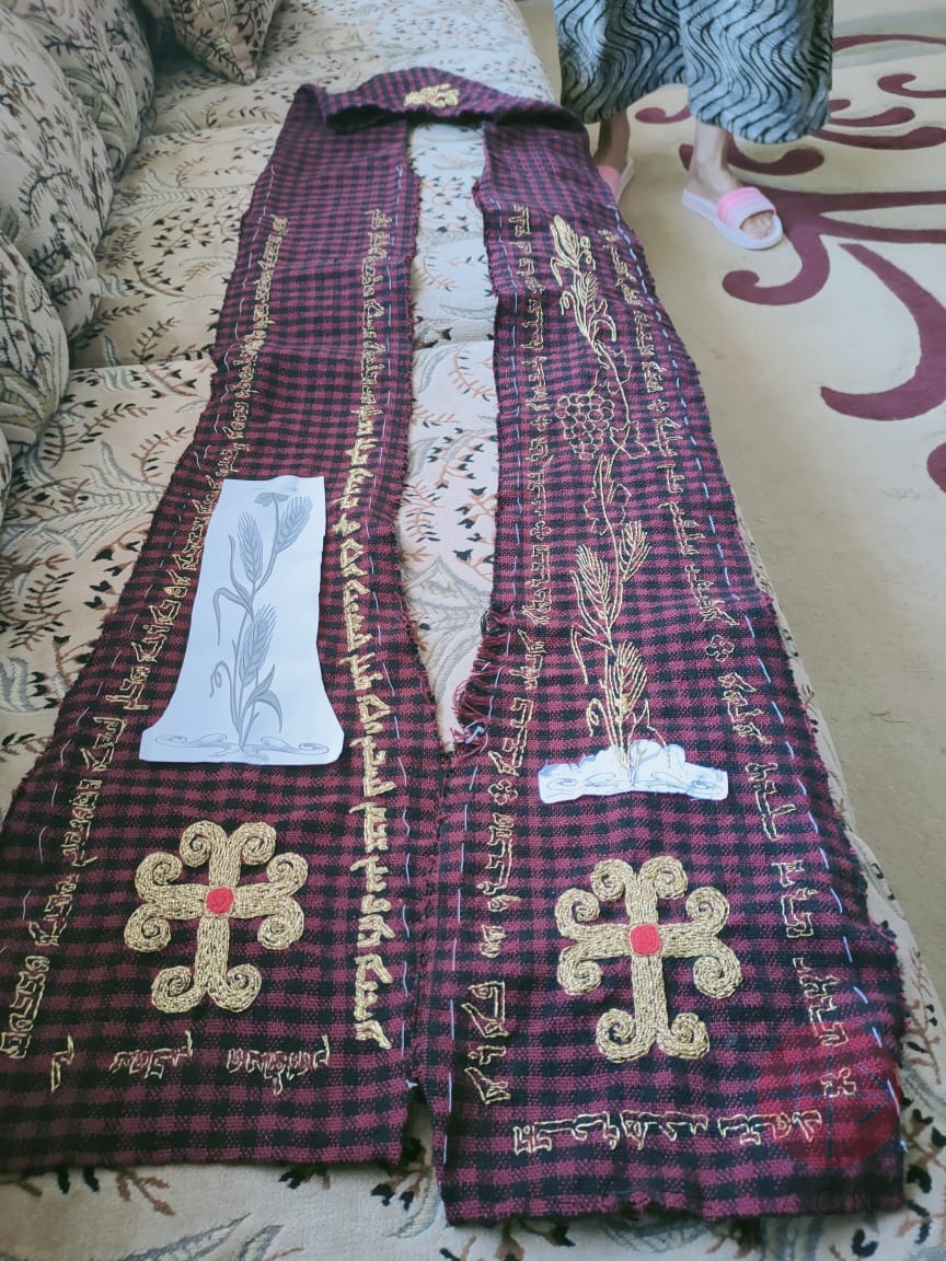 Irak viaje papal estola completa de Gorjia Kapo