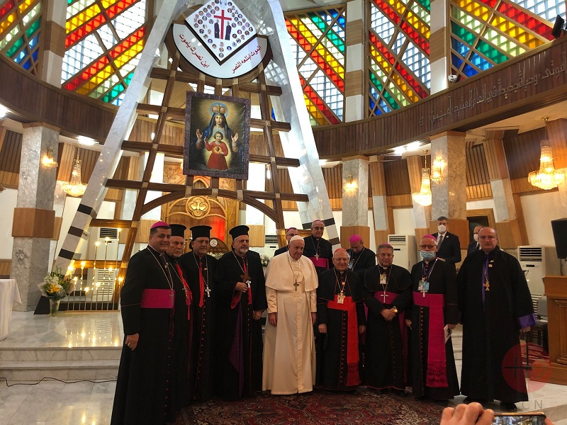 Irak viaje papal obispos con el Papa web