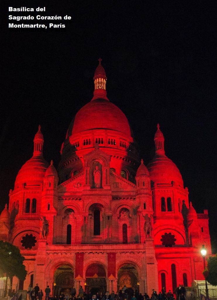 Red week Basílica del Sagrado Corazón de Montmatre, Paris con nombre