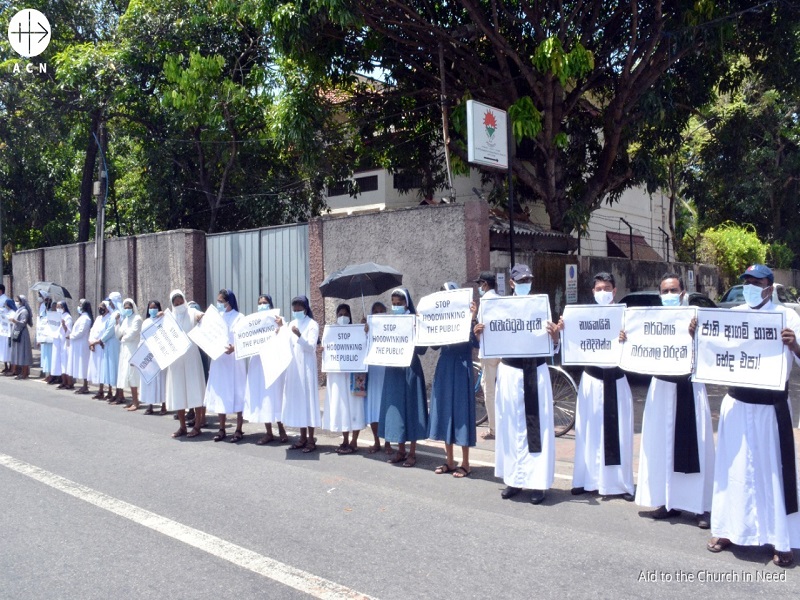 Sri Lanka clero protesta por crisis econ