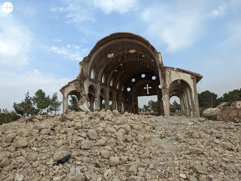 Siria iglesia asiria de Tal Tamr, destruida (supuestamente) por ISIS