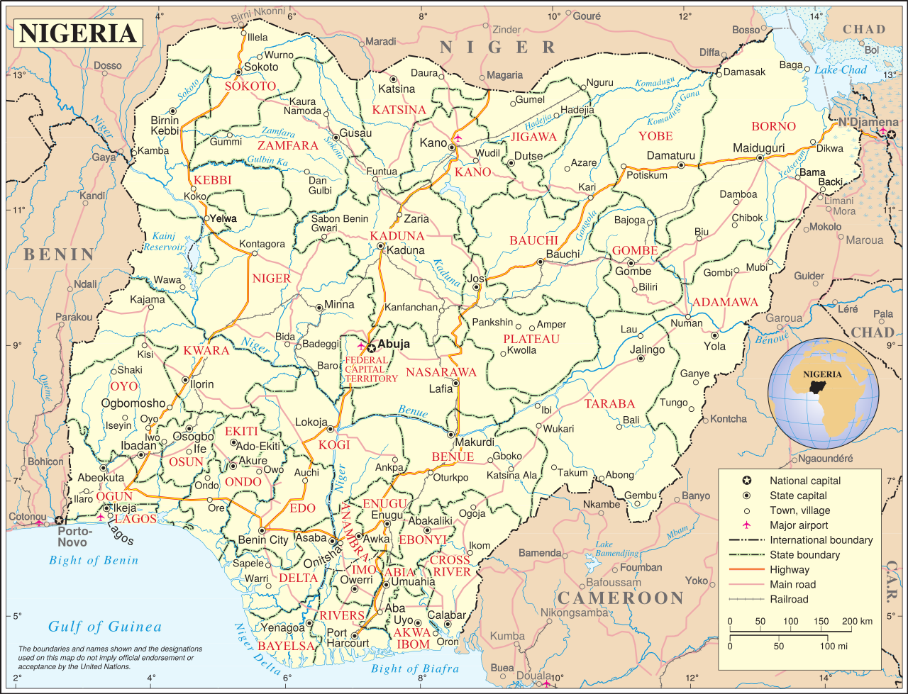 mapa nigeria
